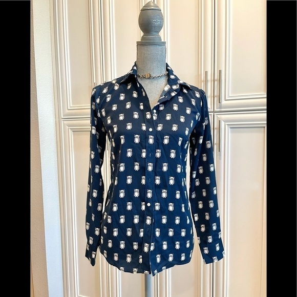 J. Crew Tops - New - J Crew owl button shirt